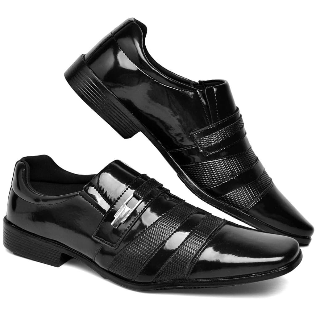 Sapato Social Masculino Preto Verniz Marrom Confortável Sapatenis Casual Couro Trabalho Festa Pai
