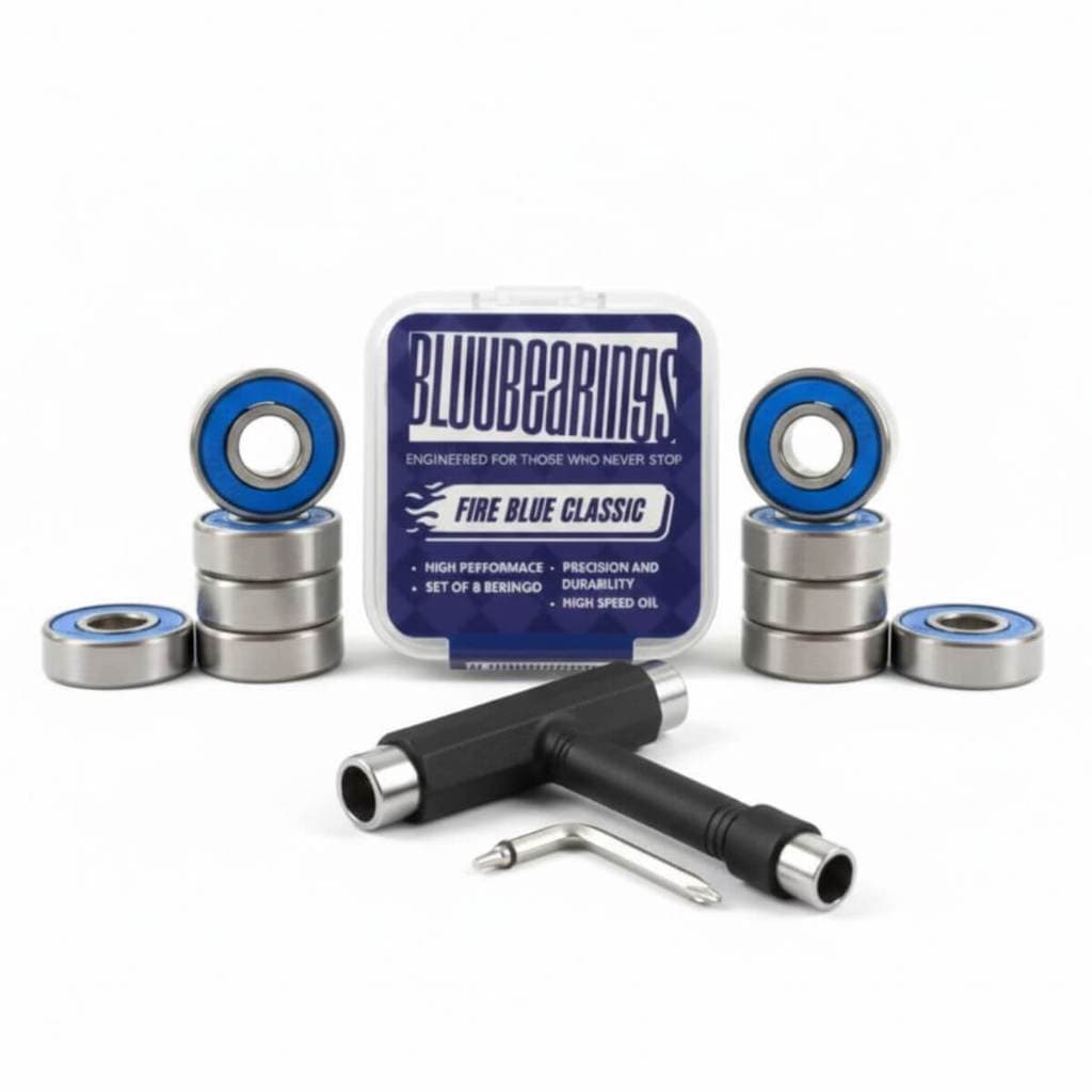 Rolamento Para Skate Abec 7 Importado Bluubearings + Chave T para Manutenção Skate
