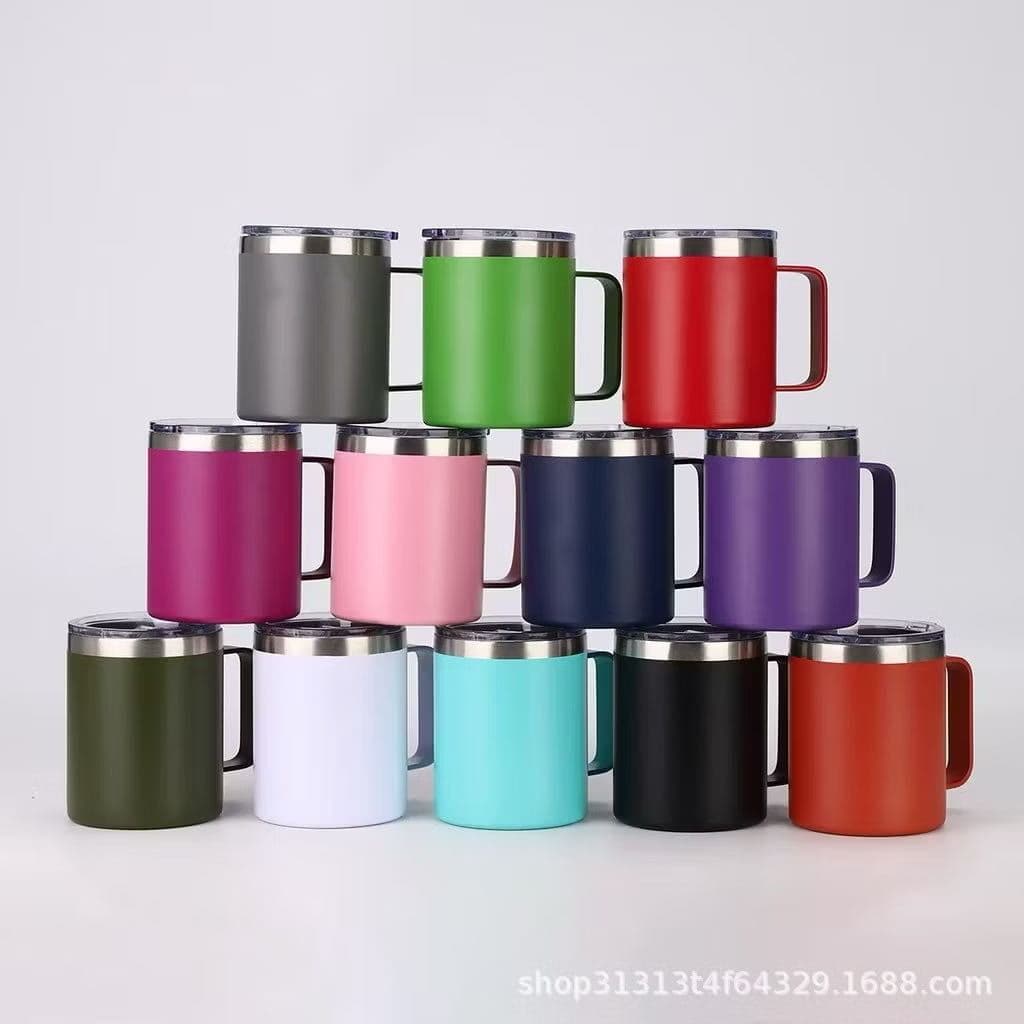 Caneca Térmica Quente ou Frio com Alça 350ml Com Tampa    RHF-009