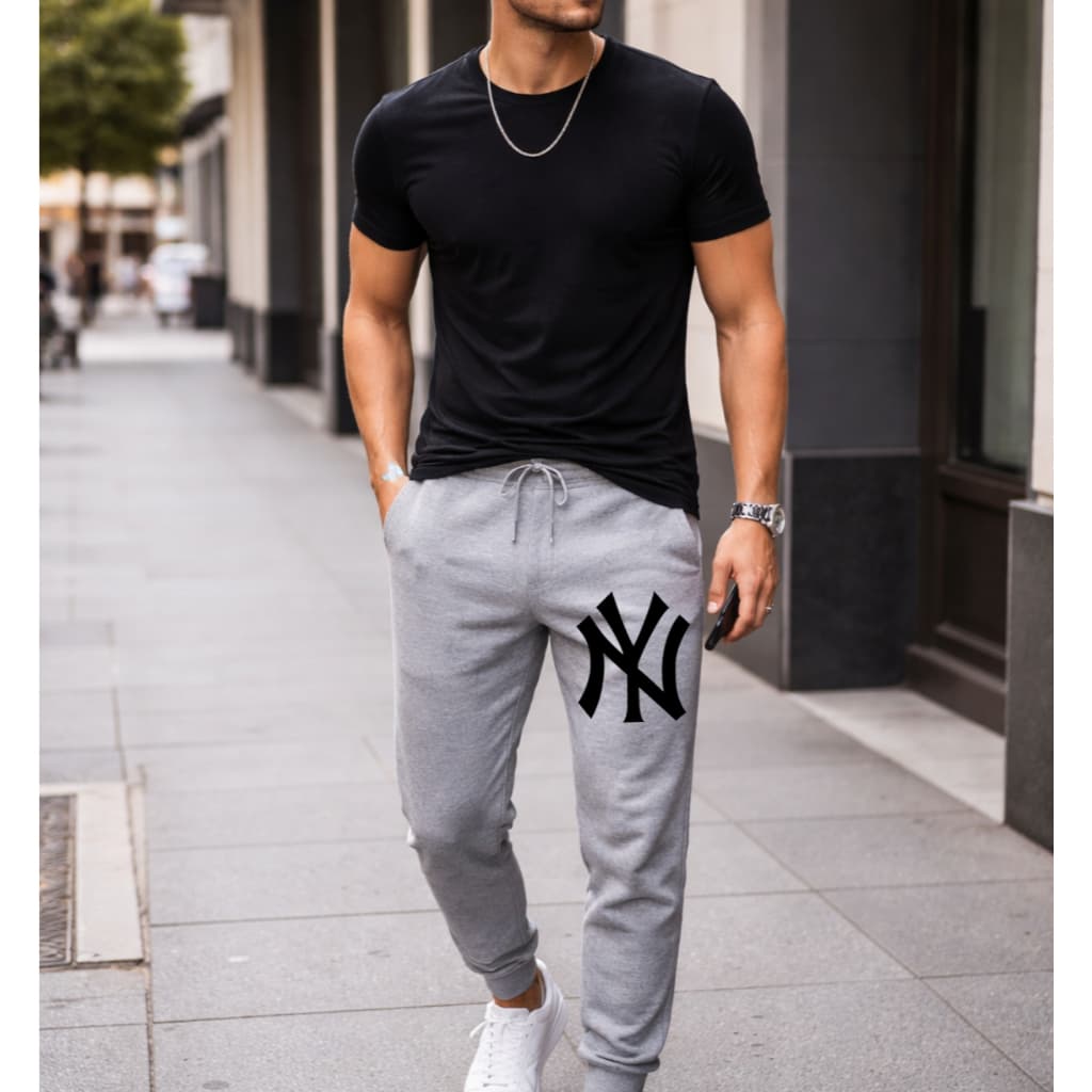 Calça Moletom Masculina New York Abrigo Estiloso Pro Dia a Dia Confortavel