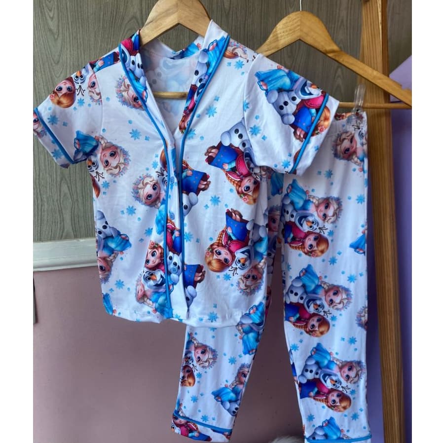 Pijama Infantil Americano com Calça -Frozen
