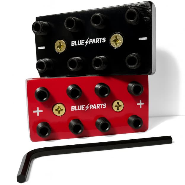 Bloco Distribuidor Som 4x4 8 Vias | Alta Corrente | Som Forte Até 70mm