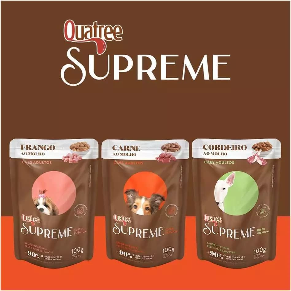 Sache Quatree Supreme Cães Adultos Caixa com 18un de 100g