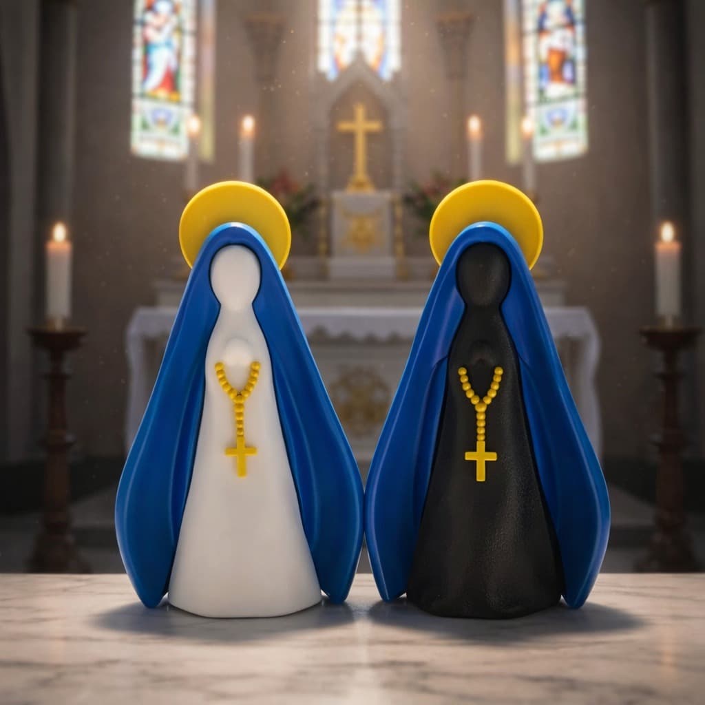 Imagem Decorativa Nossa Senhora Aparecida Minimalista, Religioso, Fé, Paixão