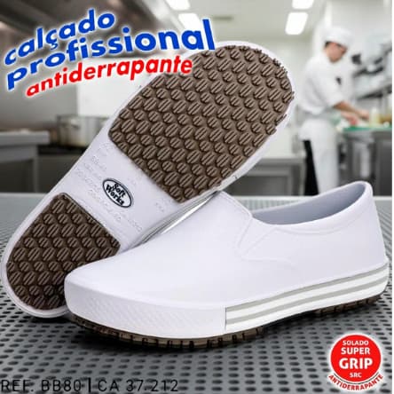 Tênis Sapato Antiderrapante Softworks Bb80 Trabalho Profissional Enfermagem limpeza calçado epi eva