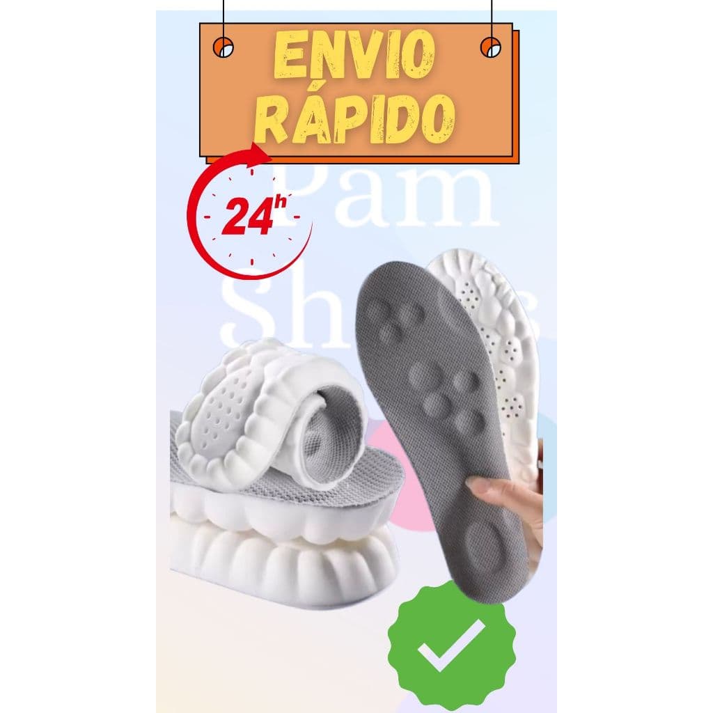 Palmilha Ortopédica 4D fascite plantar pisada pronada e neutra