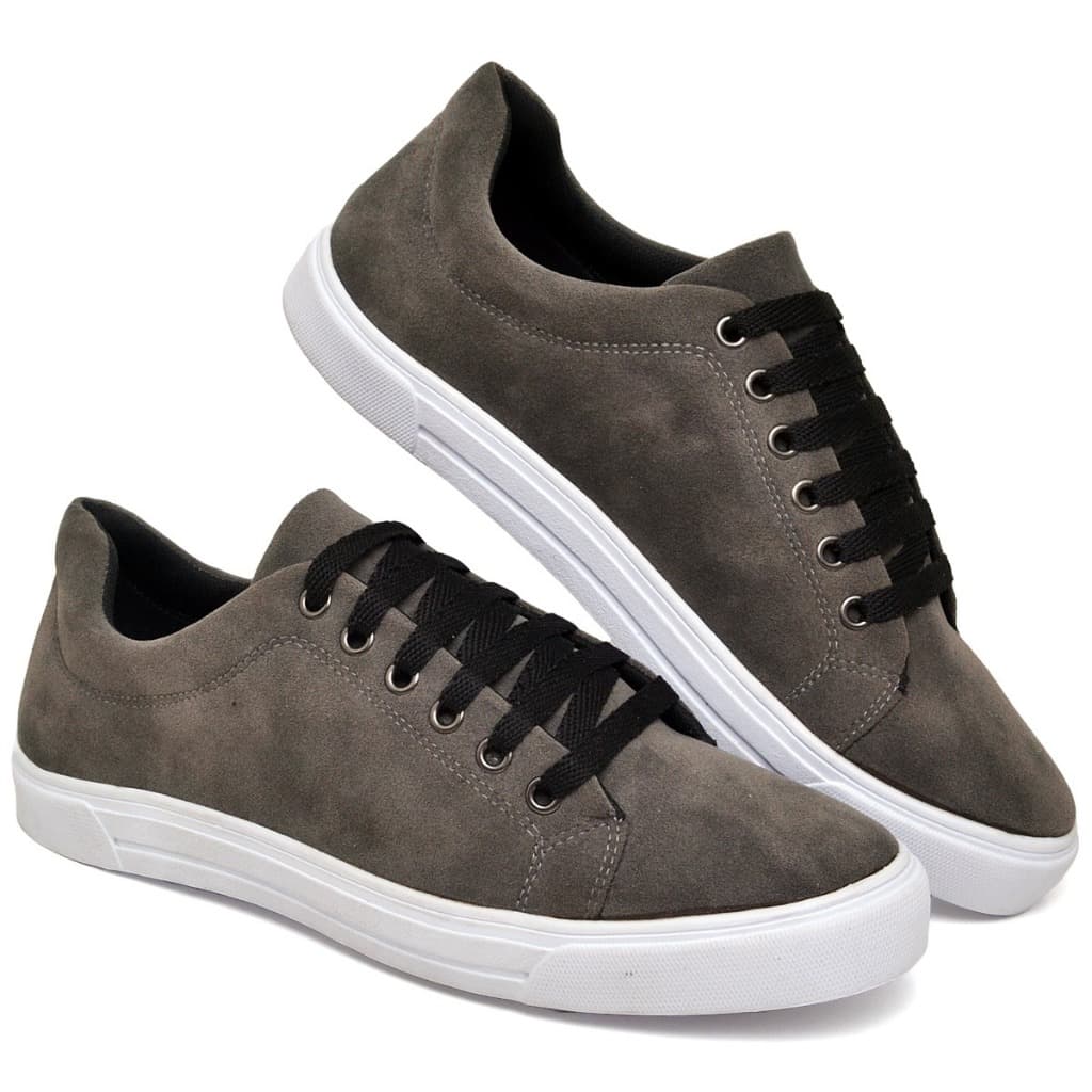 Tenis Casual Masculino Academia Escola Faculdade Festa Trabalho Confortável Preto Marrom Branco
