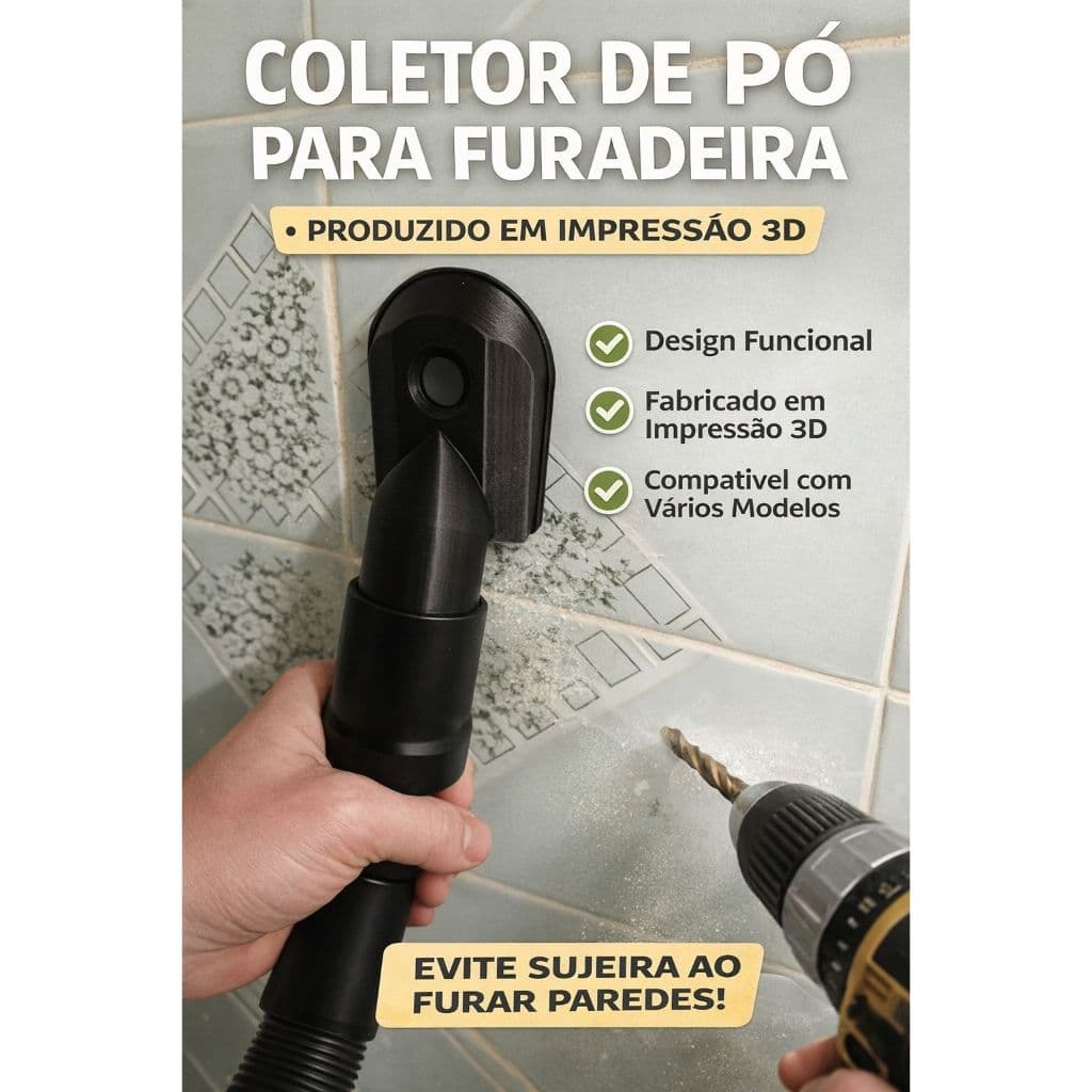 Coletor de Pó para Furadeira🧰