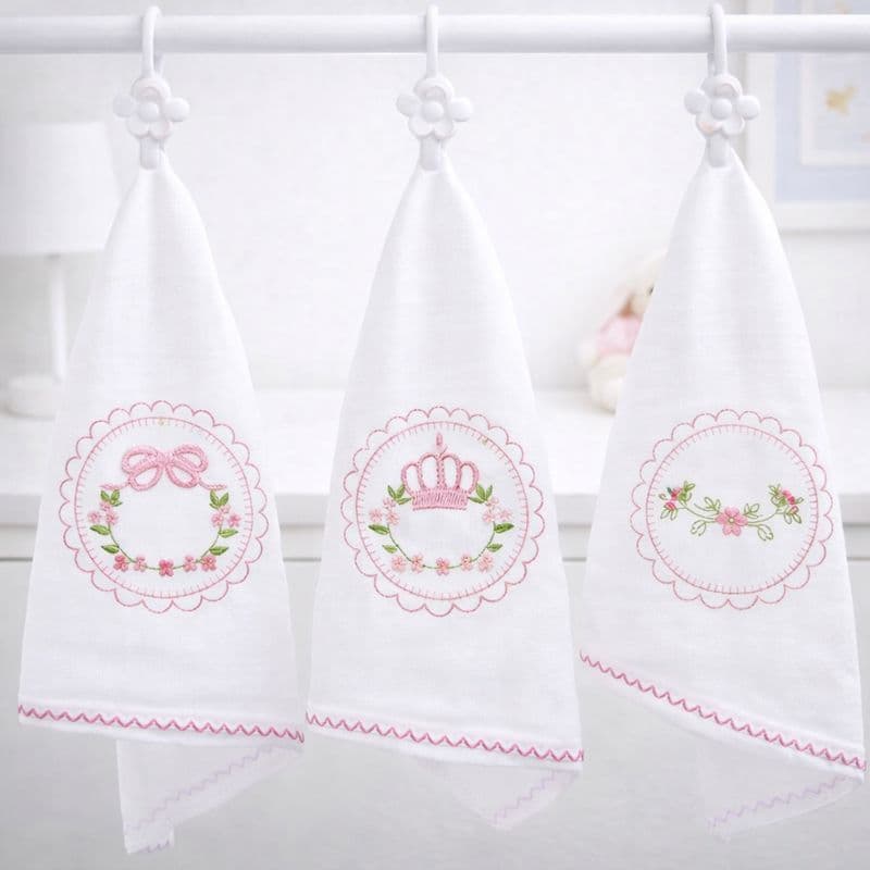 Fralda De Boca De Bebê Kit com 3 - Extra Macia - 100% Algodão -Pronta Entrega