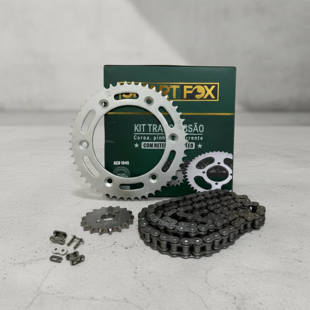 Kit Transmissão Honda NXR Bros150 03-15 Smart Fox c/Retentor
