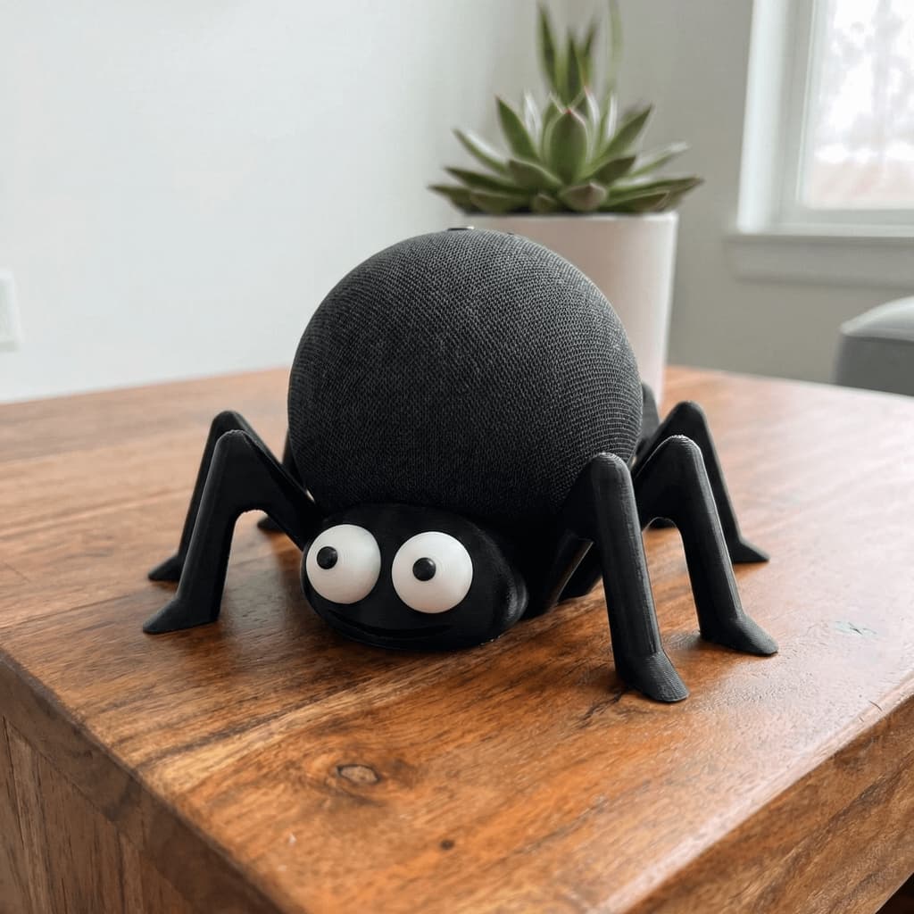 Suporte Alexa Echo Dot 4° e 5° Geração Modelo Aranha - Impressão 3D Alta Qualidade