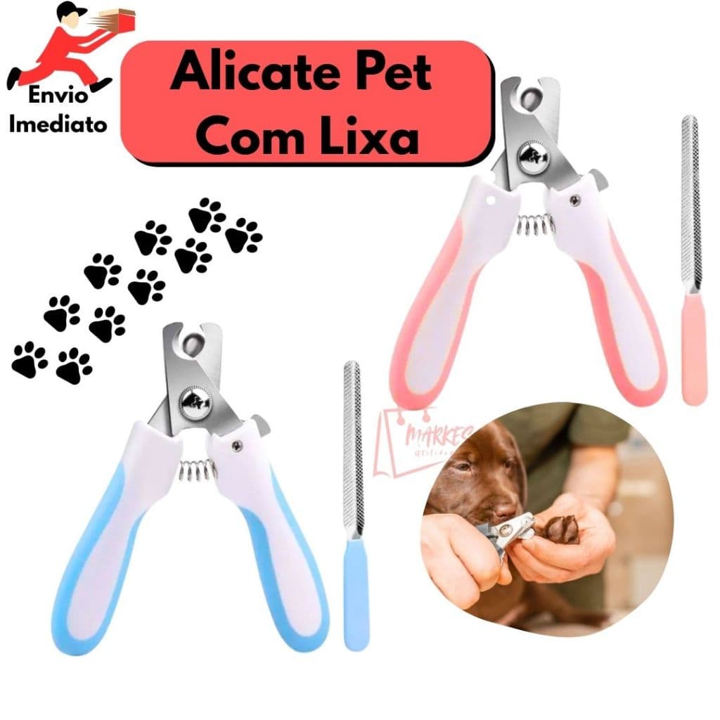 Alicate De Unha Pet Com Lixa Cortador Para Animais De Estimação Higiene do Seu Pet Banho e Tosa