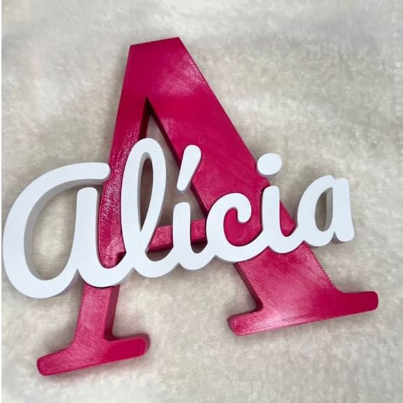Letreiro Personalizado com Nome e Decoração 3D - Nome Personalizado Cha de Bebe Maternidade