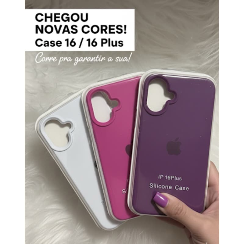 Capa Silicone iPhone 16 / 16 Plus Colorida Case Top Antichoque Proteção Premium(02)