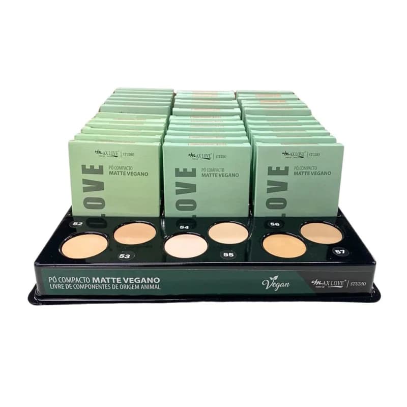 Pó Compacto Matte Vegano Love – Max Love Studio (11g)