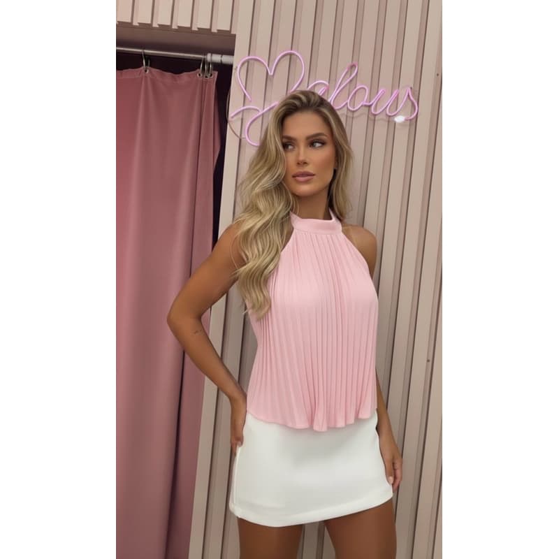 Cropped feminino  top blogueiras croped blusa feminina gringa Virgínia crepe frente única blusa feminina blogueiras
