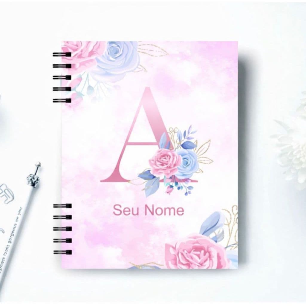 Caderno Personalizado com nome (A5)14x20 CM 100 Fls