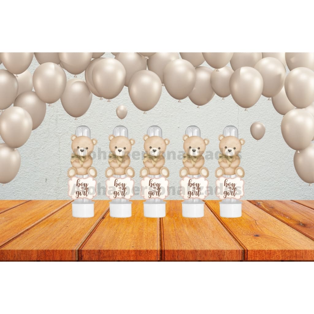 Apliques para tubete chá revelação boy or girl para tubete 8cm ou tubete 13cm personalizado com nomes
