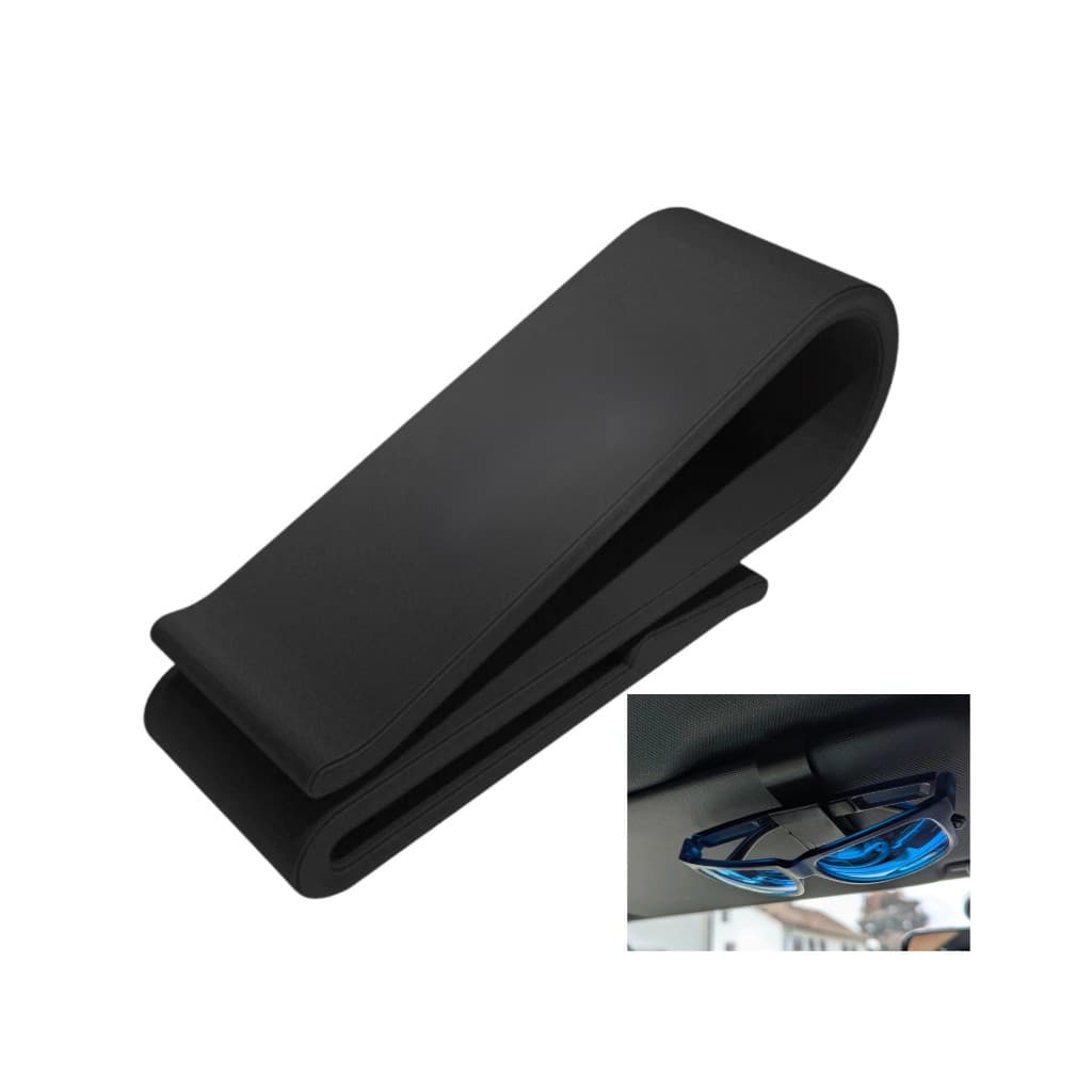 kit Suporte Porta Óculos Carro Veicular Clipe Quebra-Sol - Organizador Automotivo Alta Resistência