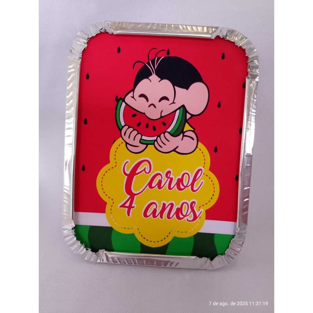 Lembrancinha para festa: Kit de marmitinhas personalizadas - Magali