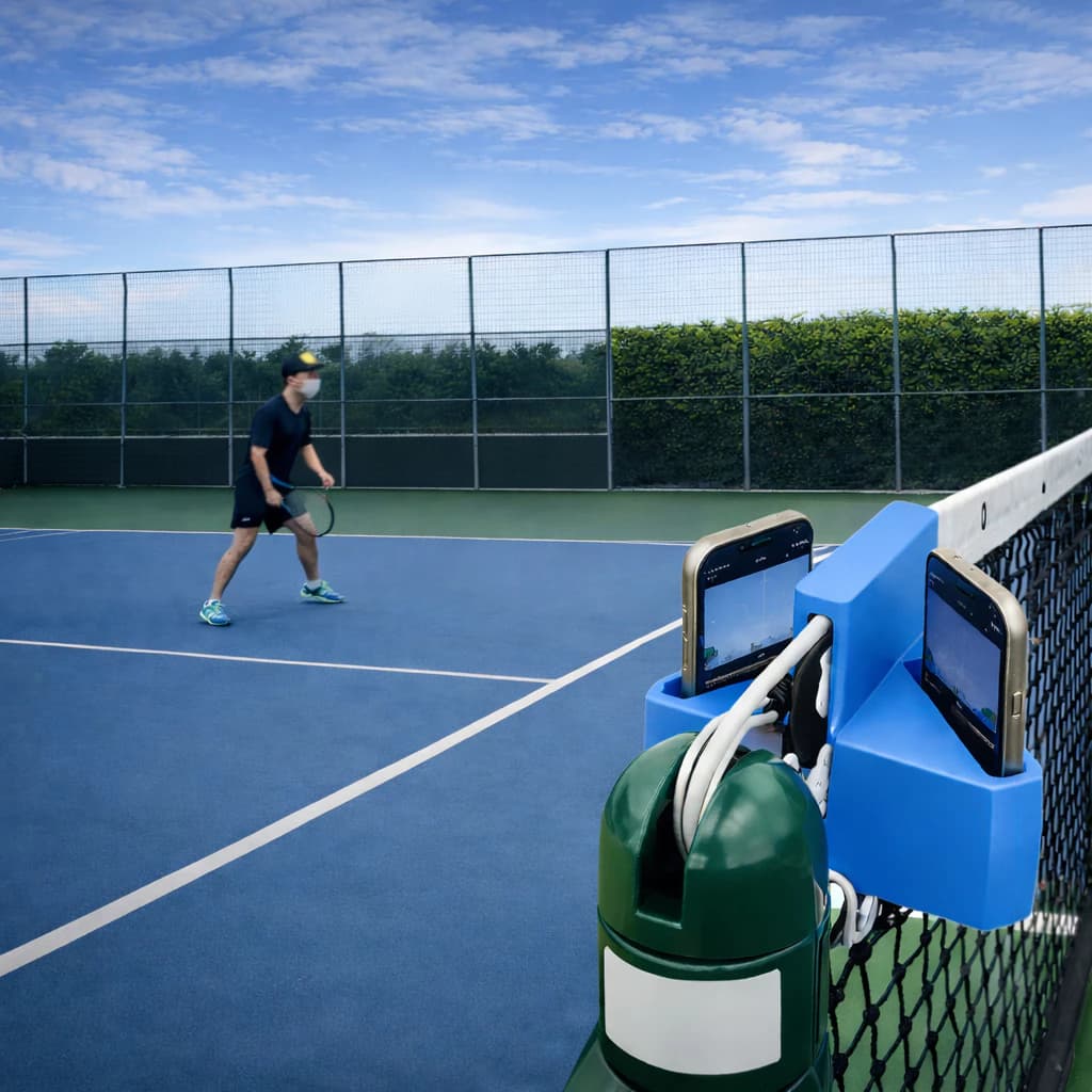 Apoio de Celular para rede Filmar Tenis Beach Tenis Padel Volei