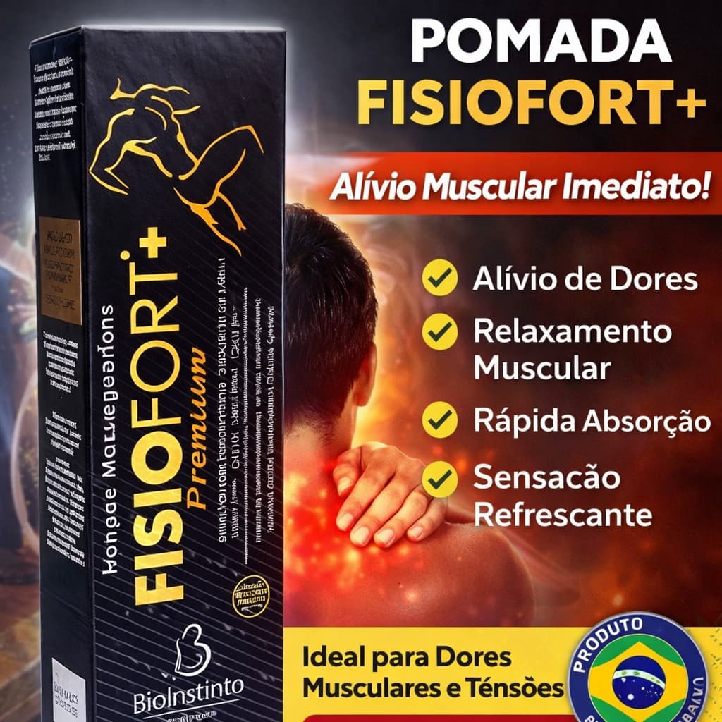Kit 3 Pomadas Fisiofort 150g | Alívio Muscular Rápido para Dores e Tensões