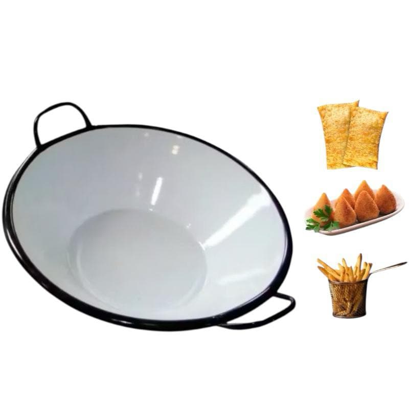 Tacho Esmaltado N° 18 - 10 Litros P/ Pastéis Batatas E Frituras Geral
