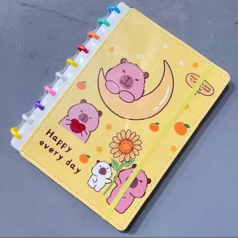 Caderno Inteligente de Capivara Grande (11 Discos) - Papelaria Fofa ✨