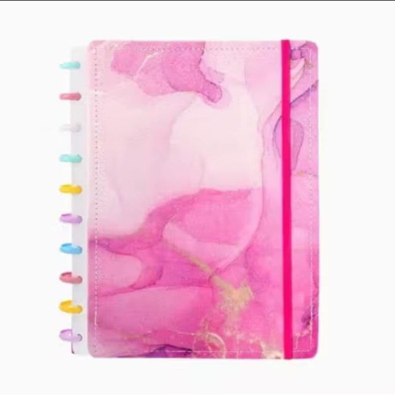 Caderno Inteligente Estampa Mármore Profissional - 11 Discos Grande
