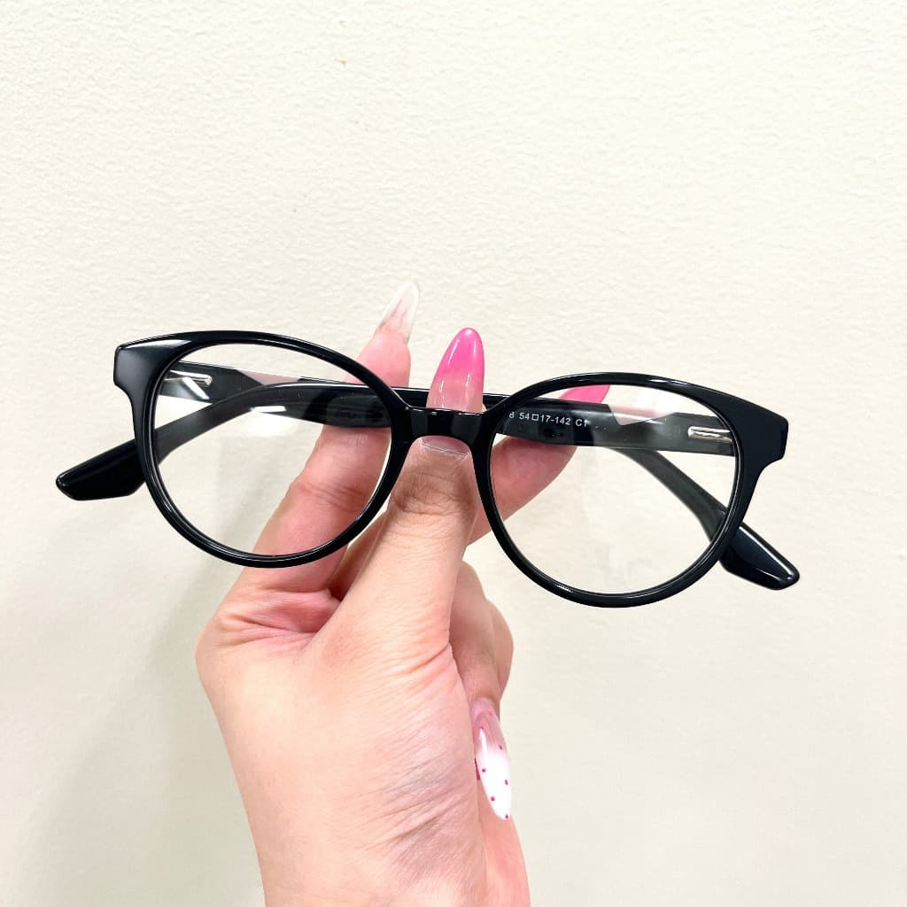【LOUIE SHARK】Armações De Óculos Redondo feminino Moda Com Decoração Estampada Estilo De Blogueiro