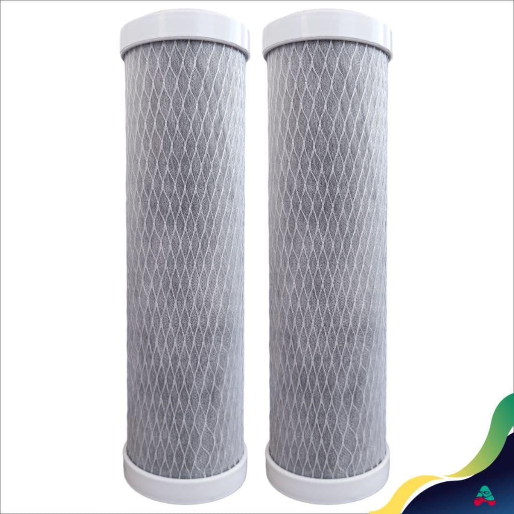 KIT 2 Refis para filtros carvão ativado (block) 9 3/4" bebedouro, ponto de uso, pia