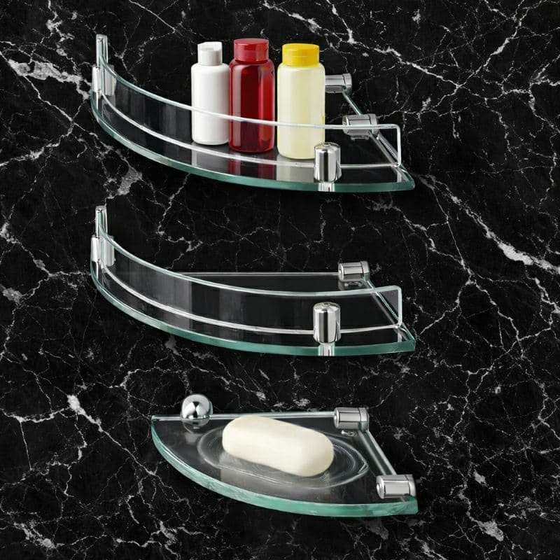 Porta shampoo kit 2 porta shampoo 1saboneteira luxo