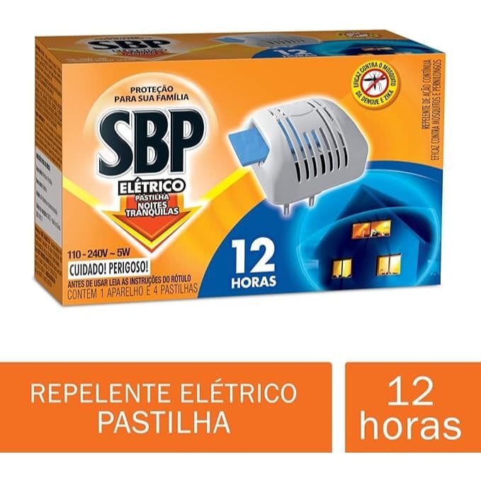 Repelente SBP Elétrico Pastilha 12 Horas - 1 Aparelho e 4 Pastilhas