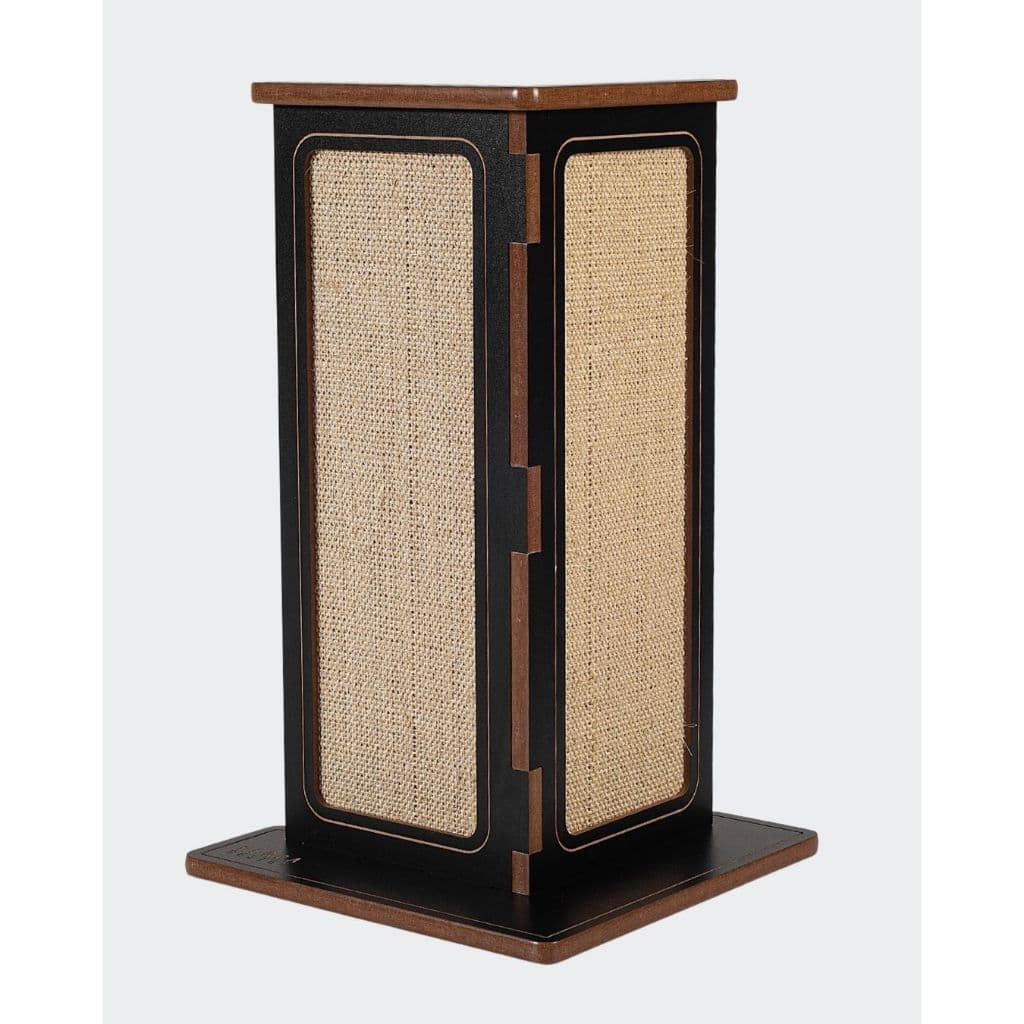 Arranhador Gato Protetor Sofá Alto Ferpa Mufasa 58cm Cama Box Braço Alto Refil Trocável Sisal Preto Gatos Grandes