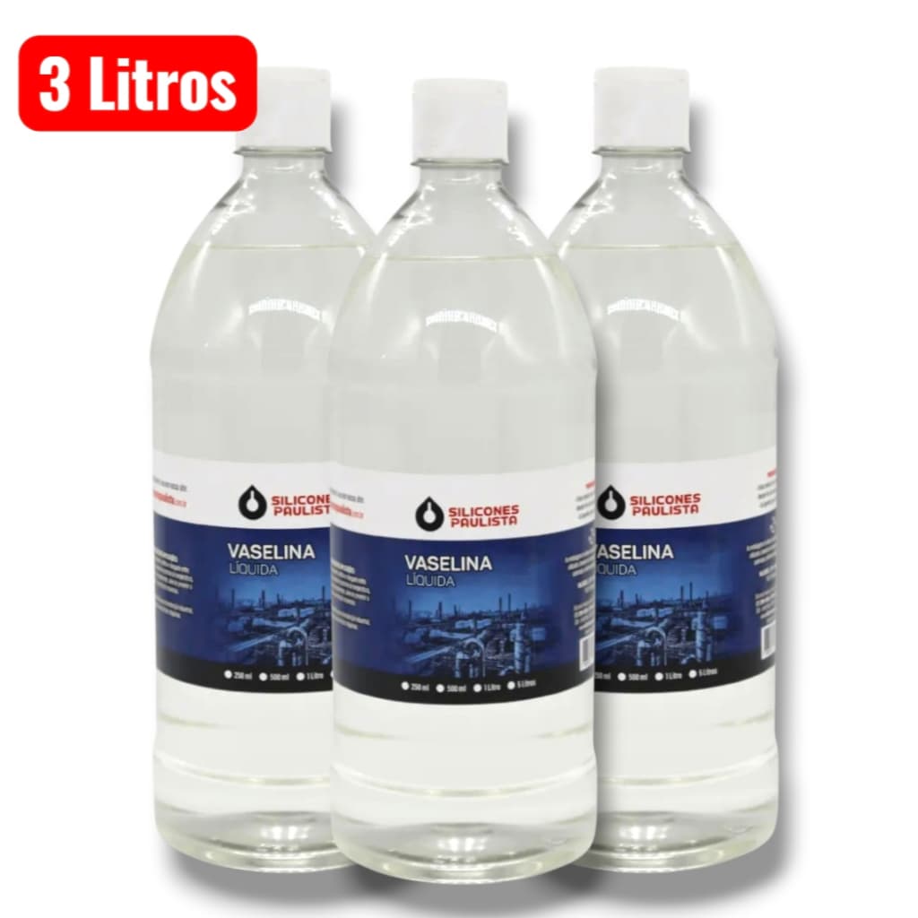 Kit 3 Litros Vaselina Líquida - Silicones Paulista