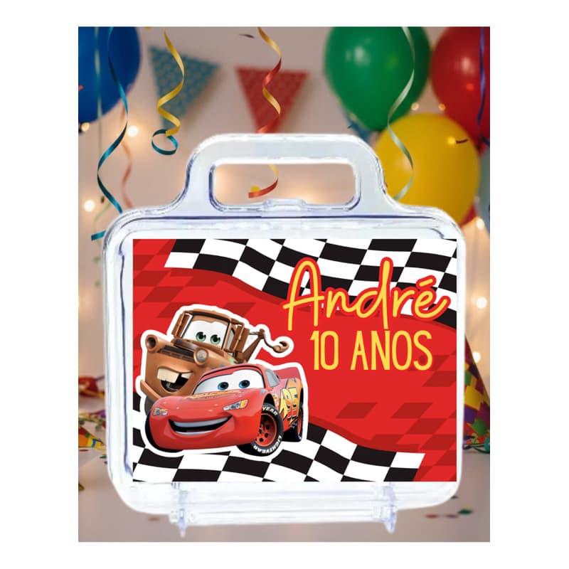 Tag/Adesivo Personalizado Para Maletinhas 7x10 Carros Relâmpago Mcqueen | Lembrancinha Infantil - Todos os Temas