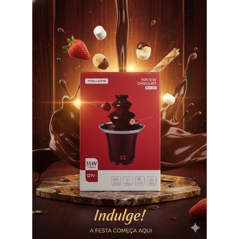 Mini Cascata Fonte Chocolate Panela Fondue Elétrica 110w