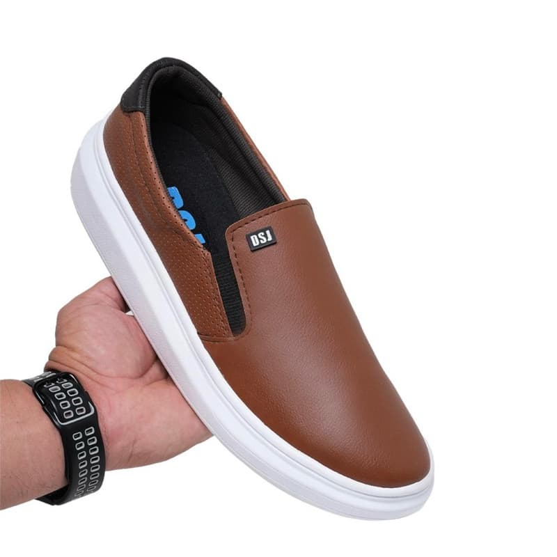 Slip on late Masculino Sola Alta Sapato Casual Confortável Lançamento Sofisticado Promoção