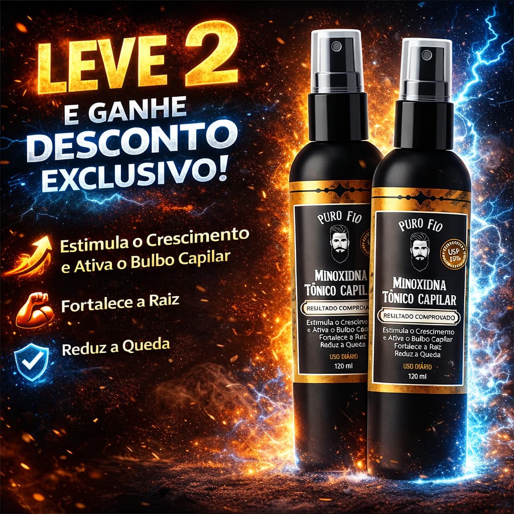 KIT 2X Pro Barber Tônico Capilar Poderoso Sérum de Crescimento Antiqueda para Cabelo Barba Bigode Sobrancelha ENVIO HOJE