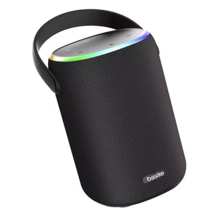 Caixa De Som Bluetooth 5.3 Basike Portátil Amplificada Bateria 12h 80w Ipx7 Potente Preto