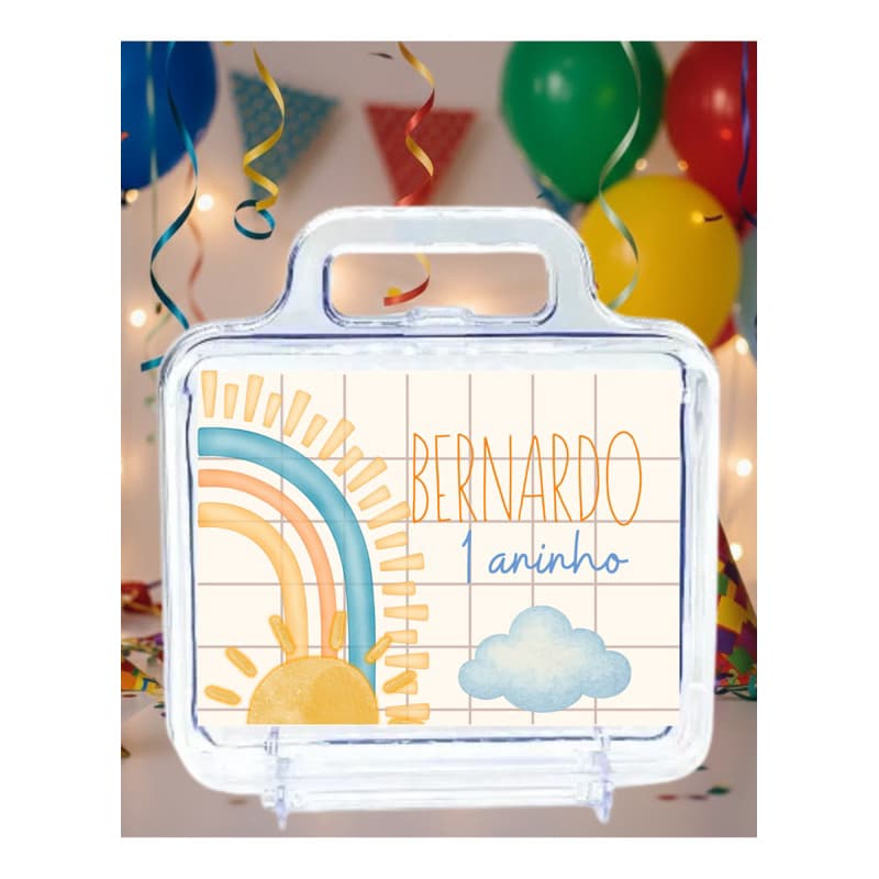 Tag/Adesivo Personalizado para Maletinhas 7x10 Primeira Volta ao Sol | Lembrancinha Infantil – Todos os Temas