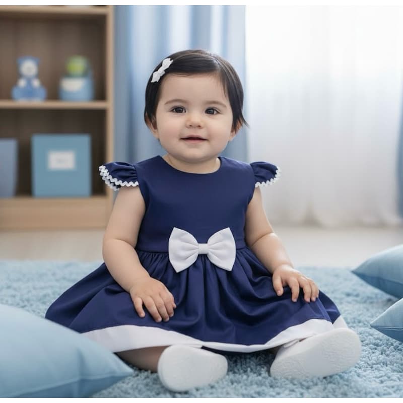 Vestido bebê menina Sophia/mesversário/sessão de fotos/festa/passeio/enxoval de bebê