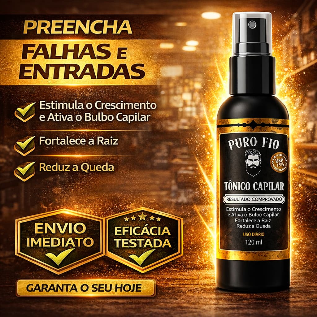 Pro Barber Tônico Capilar ULTRA Poderoso Crescimento Antiqueda para Cabelo Barba Sobrancelha Bigode ENVIO HOJE
