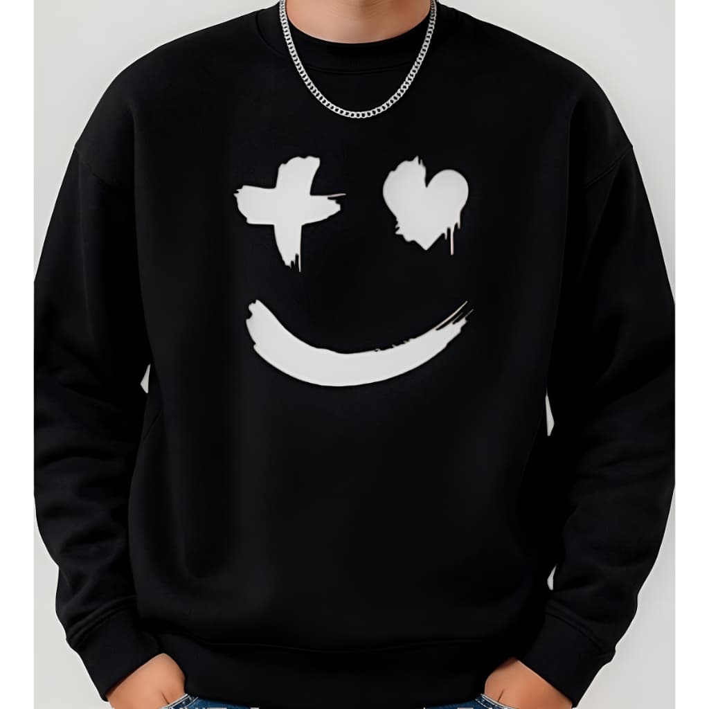 Blusa de Frio Moletom Gola Careca Smile Inverno Sorriso Frio Inverno Unissex