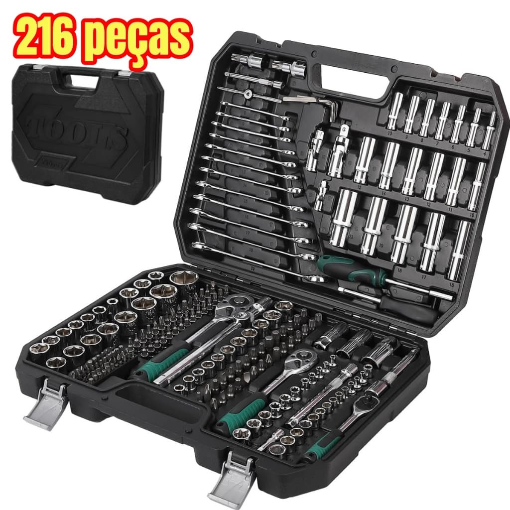 Jogo De Ferramentas 151/216 Peças Manual Kit Chaves Profissional Jogo De Chave Allen Catraca Ferramentas Aço Cr-v