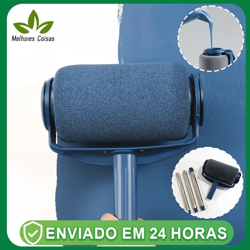 Rolo De Pintura Com Reservatório Kit de Pincel Rolo de Pintura Easy Casa Parede Sem Sujeira