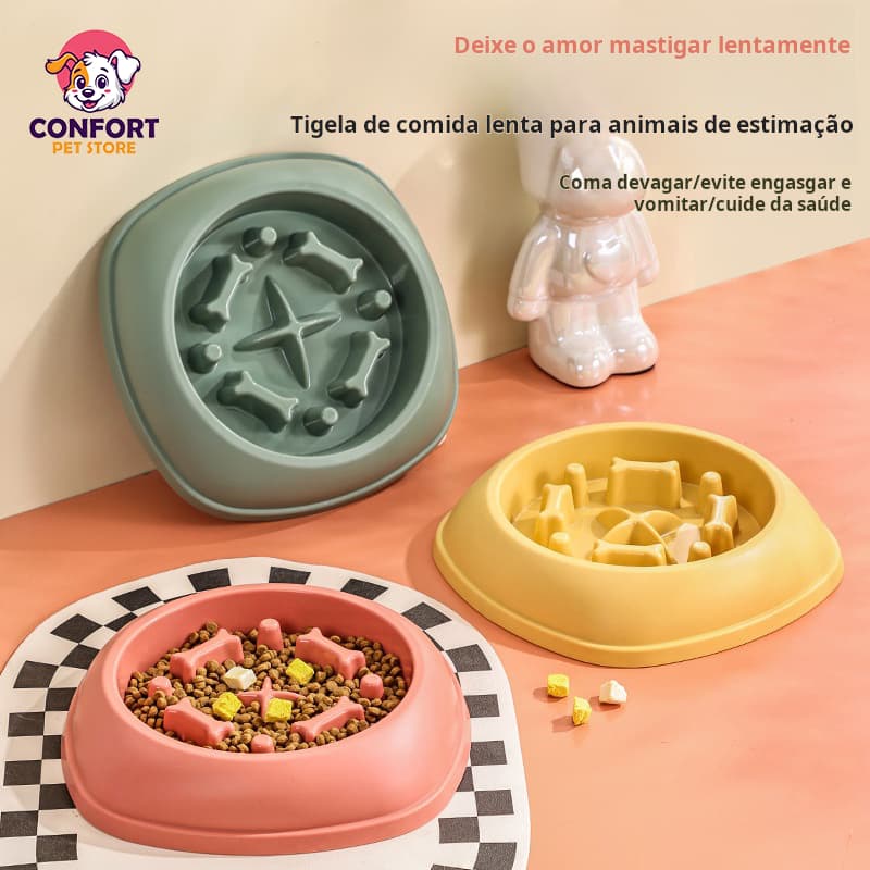 comedouro gato/comedouro/pote de ração para cachorro/comedouro para gatos/Tigela de comida lenta para cachorro