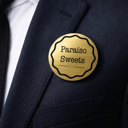 Broche Crachá Magnético com sua Logo ou Marca Redondo - PERSONALIZE SEU BROCHE!