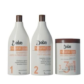 Vita Lise Escova Progressiva Alisamento Natural Lise (antiga vitalise ) Original 3 itens 1 litro