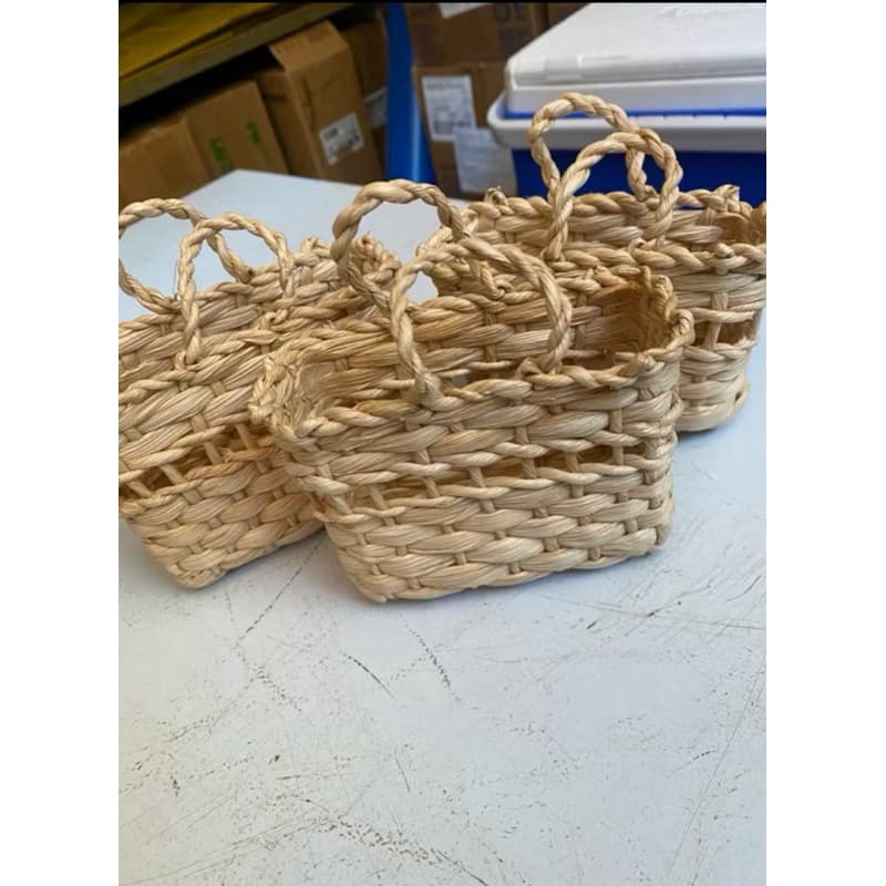 5 mini bolsas de palha  bolsa para lembrancinha